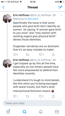 Female paramedic tells anecdote for IWD, gets abused on Twitter for being transphobic. Helen Lewis and Hadley Freeman wade in 🙌