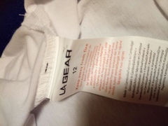 Bloody clothing labels!