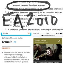 Twitter has deemed the EA2010 legal definition of woman to be 'sensitive'