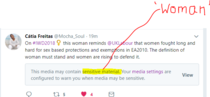 Twitter has deemed the EA2010 legal definition of woman to be 'sensitive'