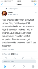 JK Rowling, transwomen and the Labour Party