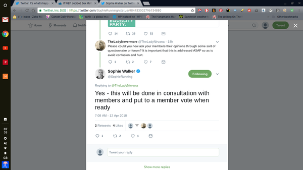 If WEP decided Sex Matters would you join?