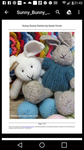 pattern wanted for knitted rabbit toy