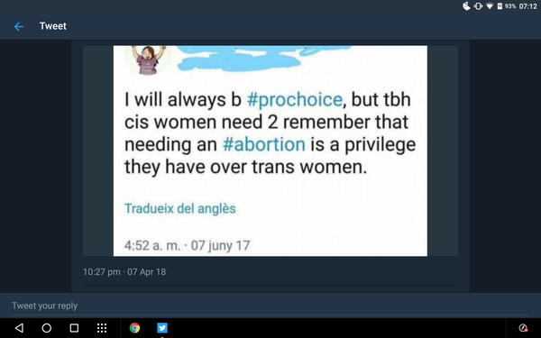 It's a real cis-privilege to...