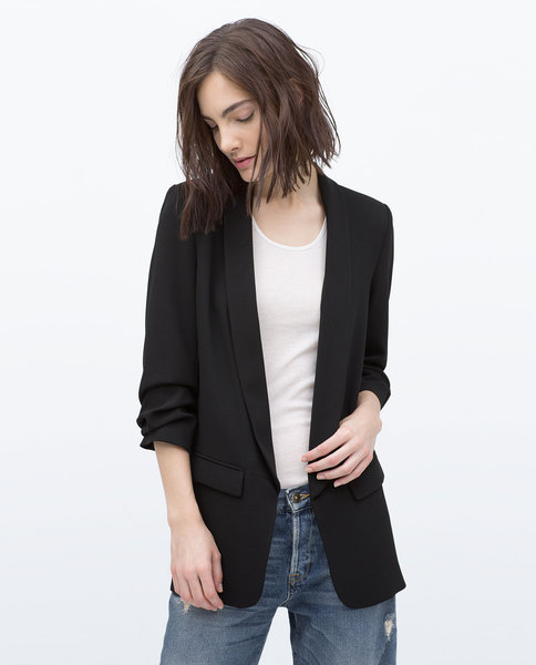 Black 3/4 sleeve blazer,  what to wear with it?