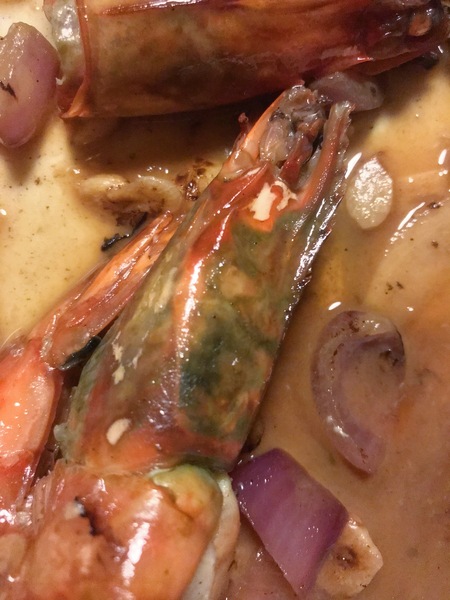 To have not eaten these prawns?