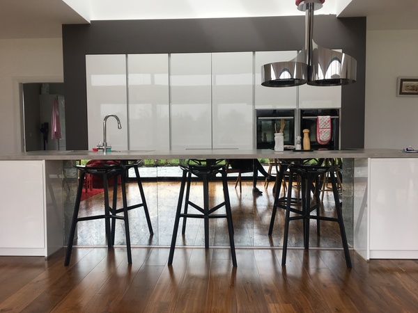 What colour scheme would you choose for a sleek modern kitchen?