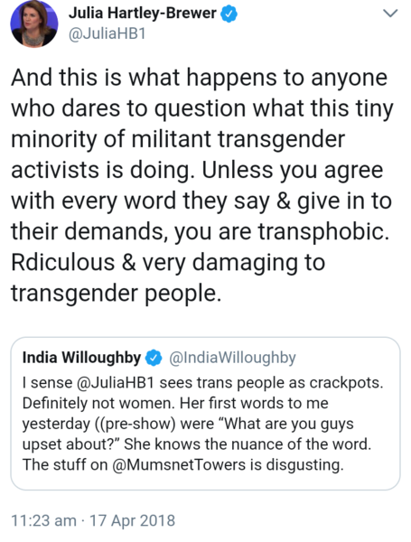 Ooh step back, India Willoughby is going to penetrate the Mumsnet debate