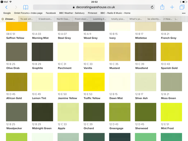 Front door colours