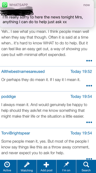 When people say 'let me know if there is anything I can do to help'
