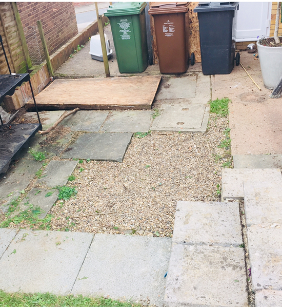 Cheap fix needed: Tidy up and level out ugly side return