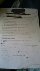 I wrote a bit of rude reply on my son's English test!