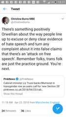 Liz Truss MP breaks cover: backs MN