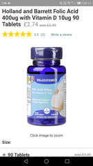 Vitamins and folic acid