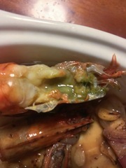 To have not eaten these prawns?