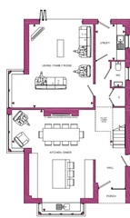 Which is better downstairs layout? (See photos)