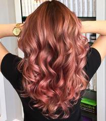 Rose gold hair