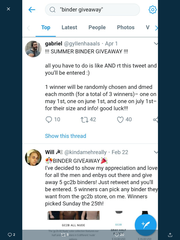 Free binders and packers for girls being given away on YouTube and Twitter