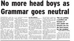 School axes head boy and head girl roles, two boys are voted into new gender neutral positions