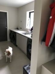 Help me lay out this boot-room / laundry....