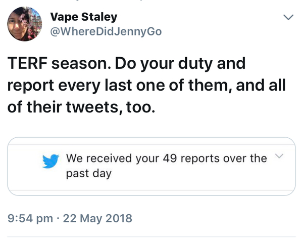 To find the organised mass reporting and silencing of women worrying