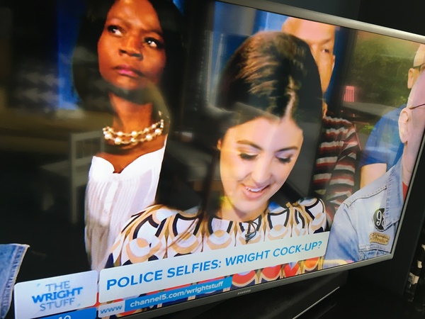 Dress worn by female presenter on The Wright Stuff today