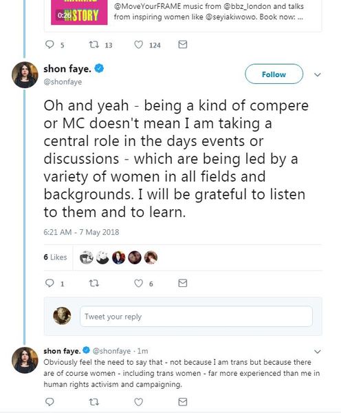 Amnesty international, women's rights and shon Faye