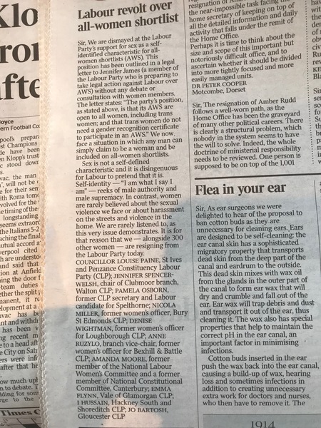 Labour Party Mass Resignation Letter