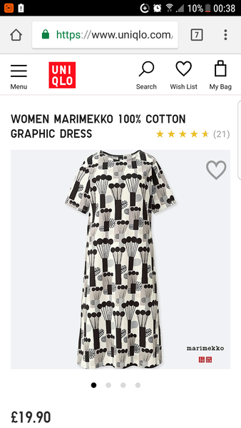 Uniqlo marimekko dress