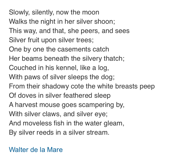 What is your favourite primary school age suitable poem?