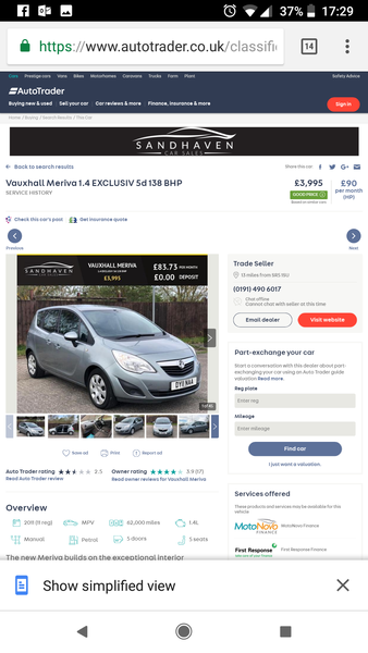 To ask for your opinion on this cars