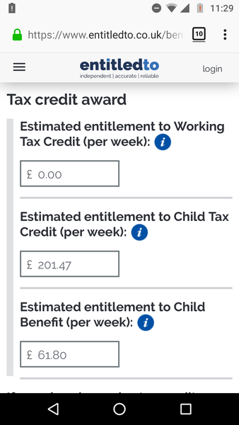 To be quite shocked at how much benefits bil receives!