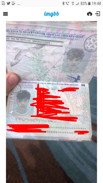 Please help!. Sons passport page slightly tore