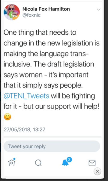 "Trans Voices" for Repeal the 8th - something smells funny here