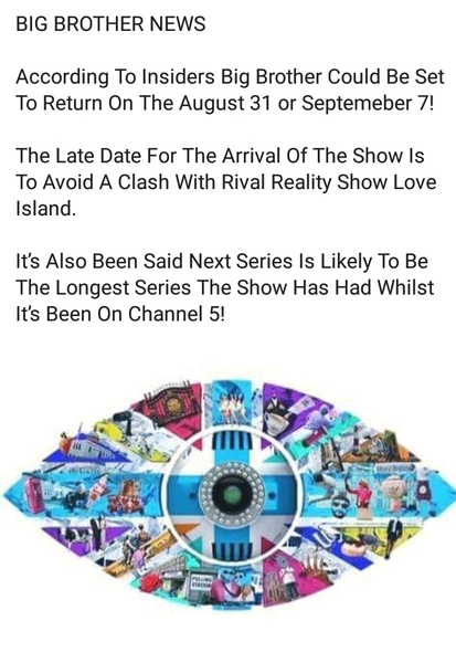 Big Brother 2018 start date.. calling all PWB's