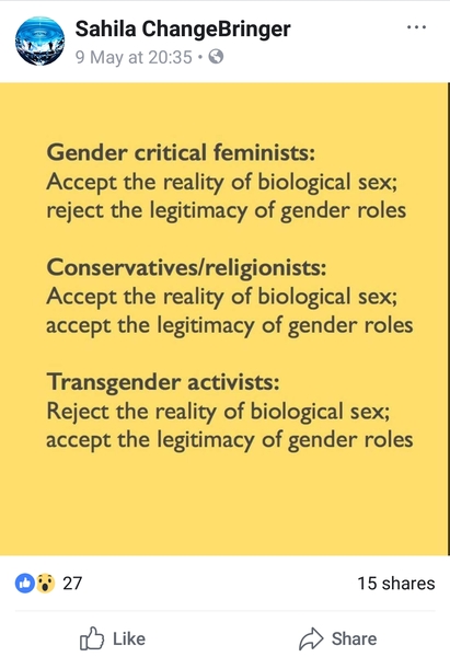 The slogan ‘Trans women are women’ is a lie. This is my sincerely held belief.