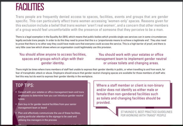 Transgender Trend Schools Resource Pack Equivalent for HR Departments
