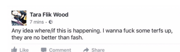 Strong words from feminists unhappy with trans exclusionary ideology..