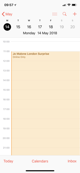 New Jo Malone game starting 14/5