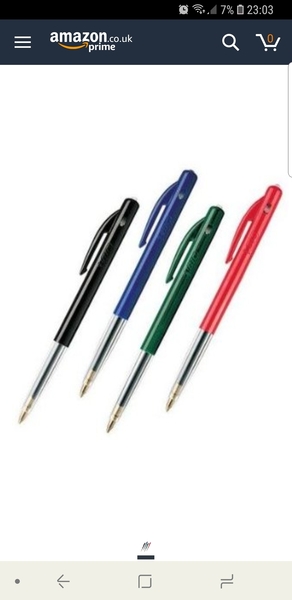 Blue bic medium biros