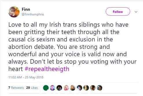 "Trans Voices" for Repeal the 8th - something smells funny here