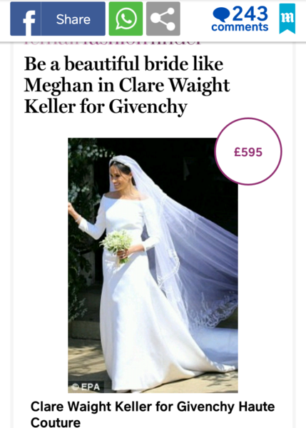 Meghan's dress was lovely but lumpy looking,/ill fitting bra look