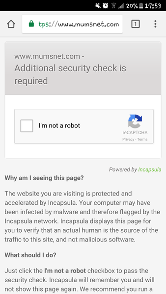 Additional security check is required