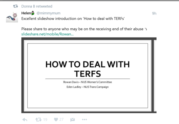 Rational Wiki bizarre page on TERFs