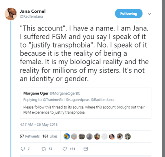 Strong words from feminists unhappy with trans exclusionary ideology..