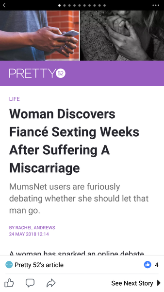 To consider forgiving fiancé for sexting another woman?