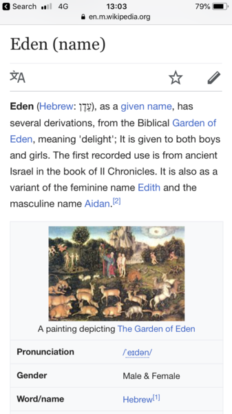 Eden... boy or girl?