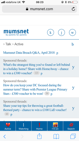 Home page has gone all strange.
