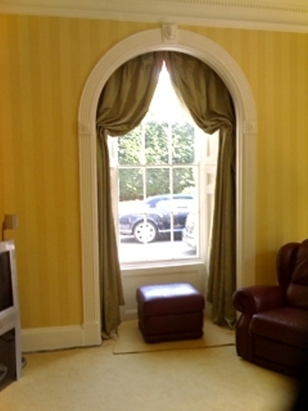 Curtains/shutters for large arched window - pics included