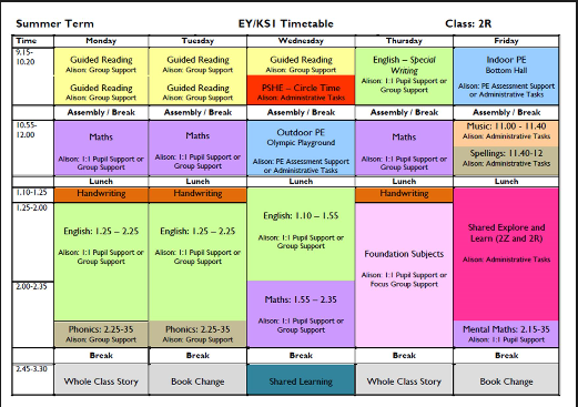 Which school would you choose for KS2 just based on the timetable?